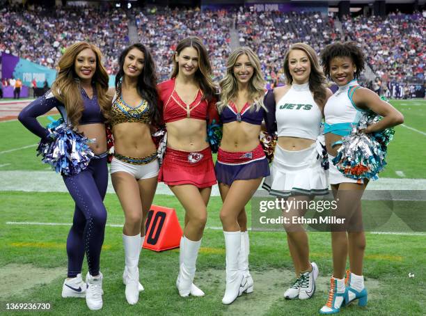 Pro Bowl cheerleader representatives Zephanie from the Tennessee Titans, Meredith from the Jacksonville Jaguars, Tiffany from the Kansas City Chiefs,...