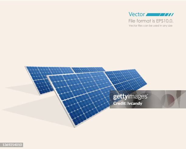 stockillustraties, clipart, cartoons en iconen met solar panels - zonnepanelen