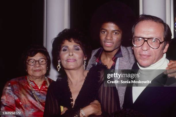 Lena Horne, Michael Jackson, and Sidney Lumet attend the premiere of "The Wiz" at the PlayStation Theater on October 24, 1978.