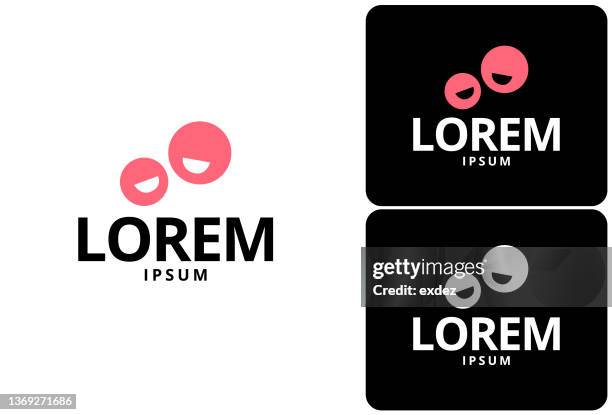 logo design with smiley and cartoon style - smiley stock illustrations