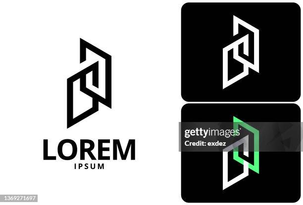 logo design with door and window - abstract building stock illustrations