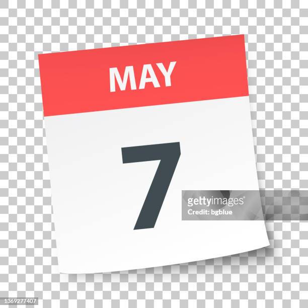 5月7日 - 空白の背景に毎日のカレンダー - 五月点のイラスト素材／クリップアート素材／マンガ素材／アイコン素材
