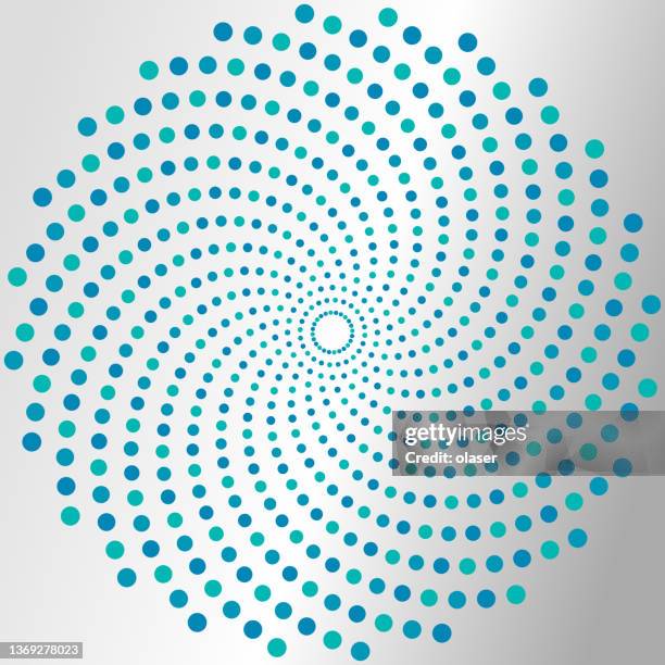 small circles in spiral arms orbiting copy space. - small circle pattern background stock illustrations