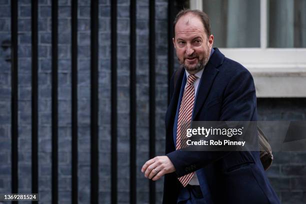 Downing Street Director of Communications Guto Harri arrives at Downing Street on February 08, 2022 in London, England.