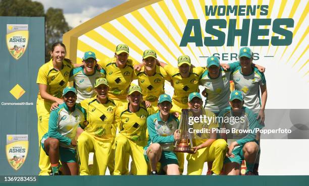 The Australia team Darcie Brown, Megan Schutt, Tahlia Brown, Annabel Sutherland, Ellyse Perry, Alyssa Healy, Nicola Carey Alana King, Ashleigh...