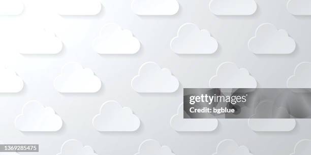 abstract bright white background - cloud pattern - grey clouds stock illustrations