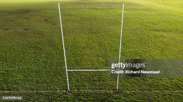 rugby goal - rugby pitch stock-fotos und bilder