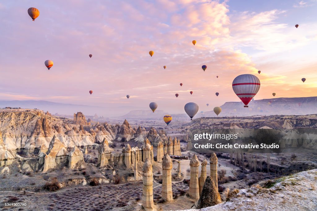 Cappadocia valley at sunrise