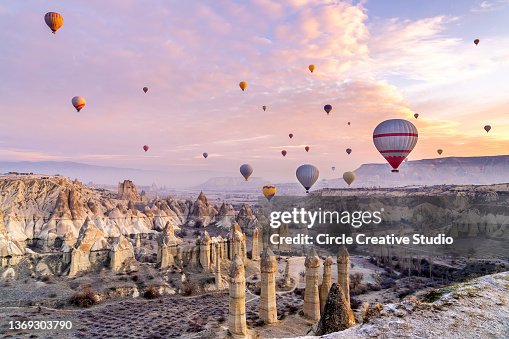 Cappadocia valley at sunrise Cappadocia valley at sunrise