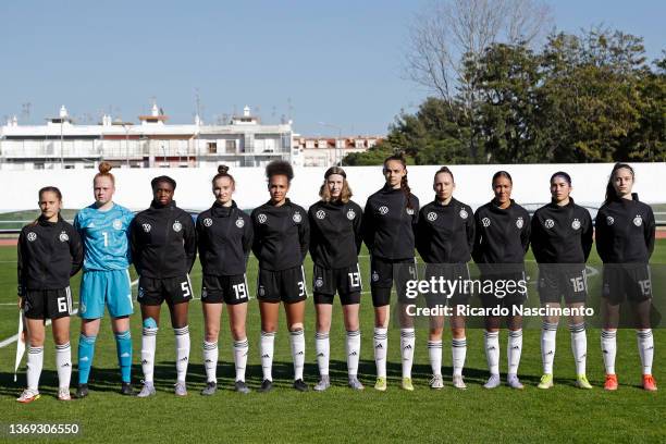 Line-up of u16 Girls Germany , Lilith Schmidt, Thea Farwick, Emily Wallrabenstein, Emma Wagner, Lisa Baum, Laura Broring, Merita Gashi, Leni...