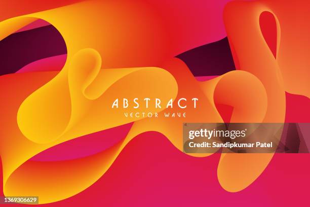 abstract orange and yellow background - horizon stock illustrations