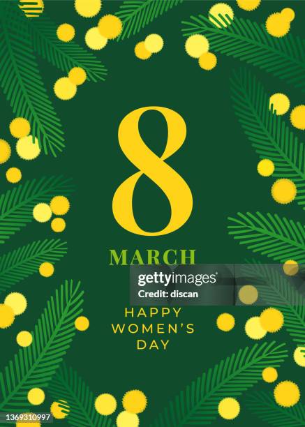 international women's day template for advertising, banners, leaflets and flyers. - mimosa drink stock illustrations