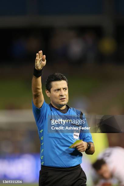 Referee Alireza Faghani during the round seven A-League Men's match between Newcastle Jets and Melbourne City at McDonald Jones Stadium, on February...