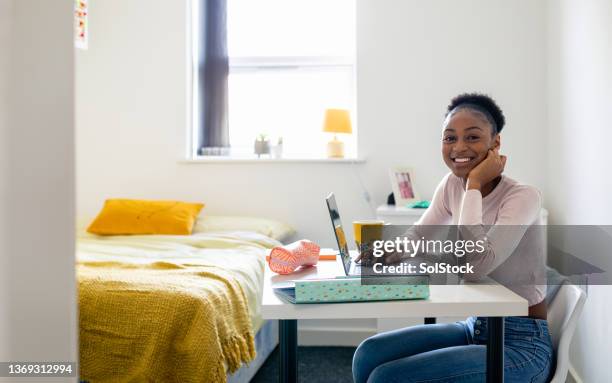 happy to be at university - student accommodation stock pictures, royalty-free photos & images