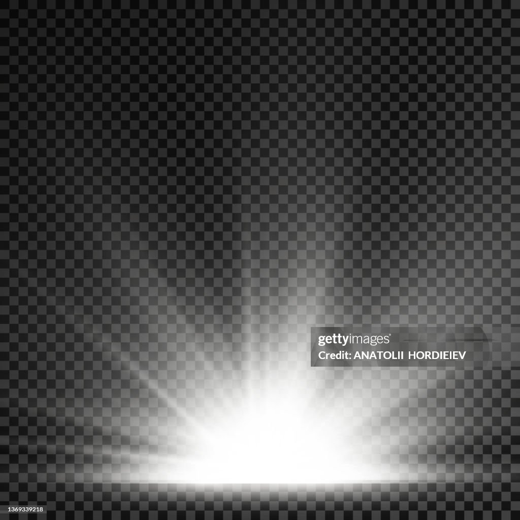 Stars Exploding White Star Explosion White Glow Lights Sun Rays High-Res Vector Graphic ...
