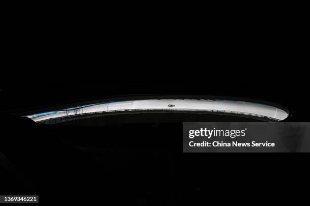 Julia Taubitz of Team Germany slides during the Women's Singles Luge Run 4 on day four of the Beijing 2022 Winter Olympic Games at National Sliding...