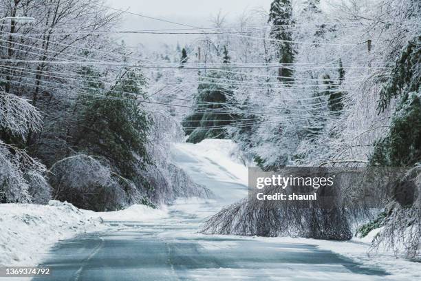 ice storm power outage - ice storm stock pictures, royalty-free photos & images