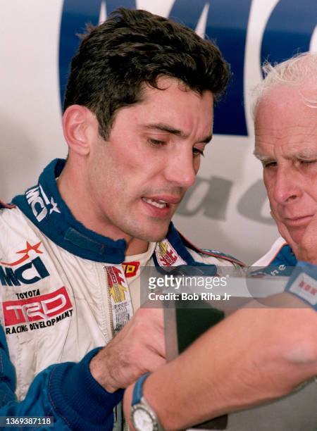 Driver Massimiliano "Max" Papis at California Speedway, September 26, 1997 in Fontana, California.