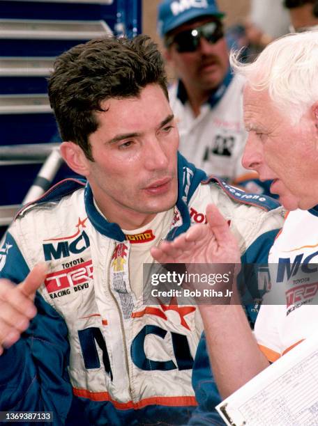 Driver Massimiliano "Max" Papis at California Speedway, September 26, 1997 in Fontana, California.