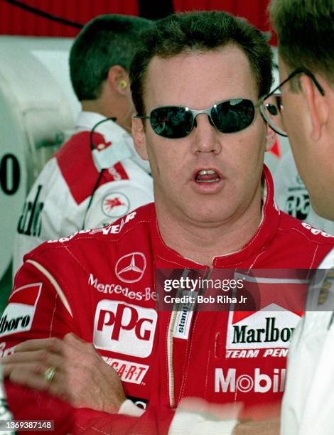 Driver Al Unser Jr. At California Speedway, September 26, 1997 in Fontana, California.
