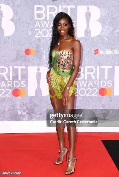 Odudu attends The BRIT Awards 2022 at The O2 Arena on February 08, 2022 in London, England.