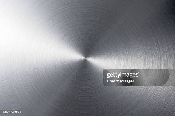 circular brushed metal texture - brushed steel background stock-fotos und bilder