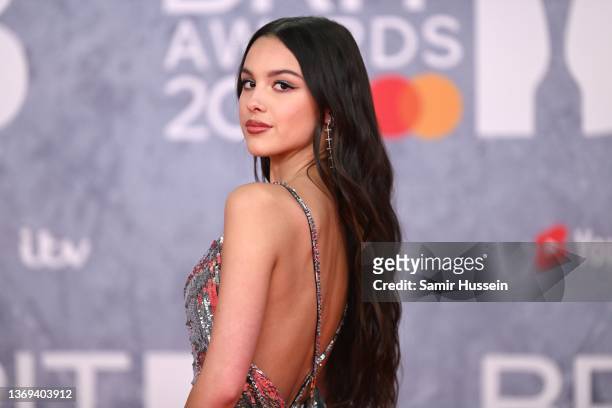 Olivia Rodrigo attends The BRIT Awards 2022 at The O2 Arena on February 08, 2022 in London, England.