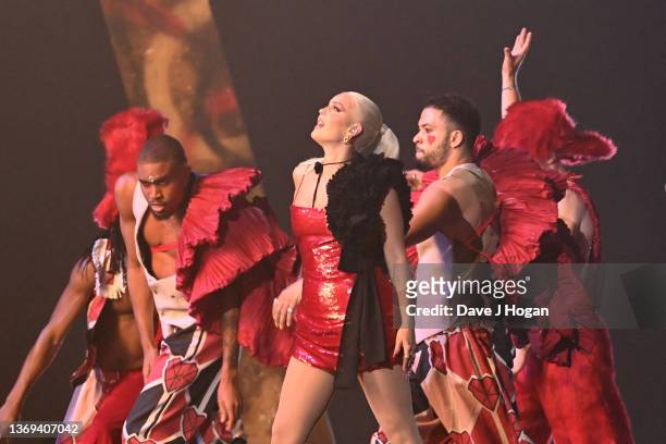 Anne-Marie performs during The BRIT Awards 2022 at The O2 Arena on February 08, 2022 in London, England.