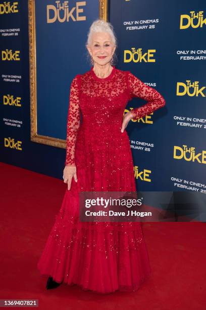 Helen Mirren attends the UK Premiere of "The Duke" at The National Gallery on February 08, 2022 in London, England.