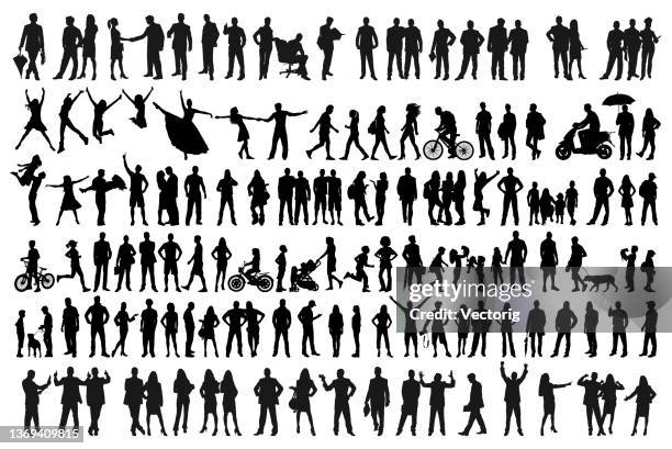 people silhouette - child standing silhouette stock illustrations