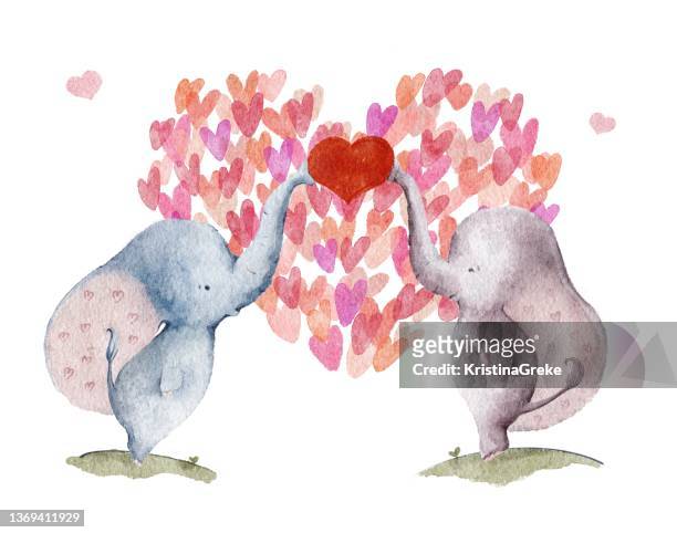 60 Two Hearts Watercolor Photos and Premium High Res Pictures - Getty Images