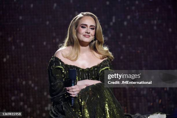 Adele performs during The BRIT Awards 2022 at The O2 Arena on February 08, 2022 in London, England.