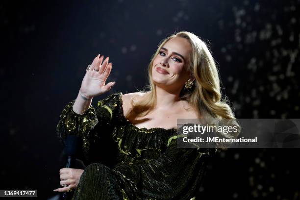 Adele performs during The BRIT Awards 2022 at The O2 Arena on February 08, 2022 in London, England.