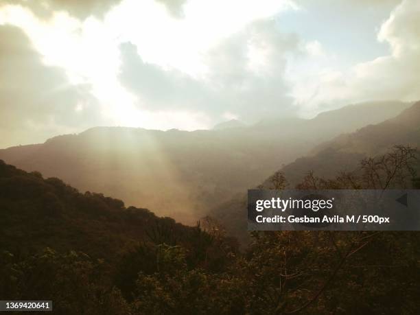 rayo de luz en monte grande,lolotla,mexico - rayo de luz stock-fotos und bilder