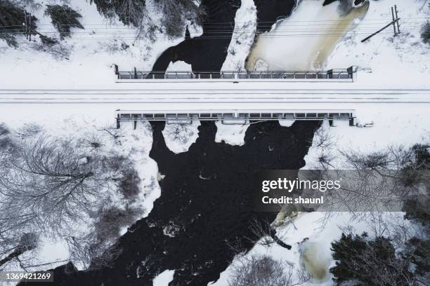 railway bridge - aerial surveillance stock pictures, royalty-free photos & images