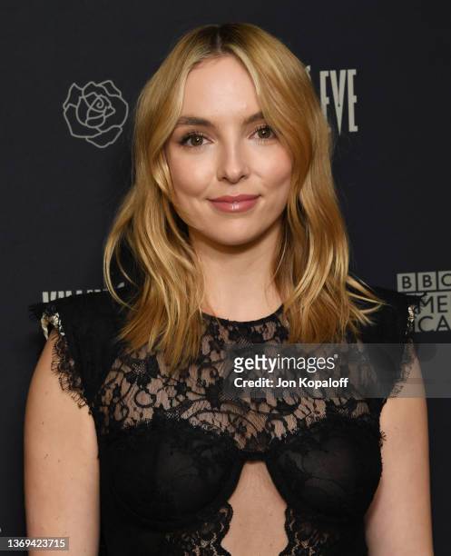 Jodie Comer attends the Photo Call For BBC America's "Killing Eve" Season Four on February 08, 2022 in Beverly Hills, California.