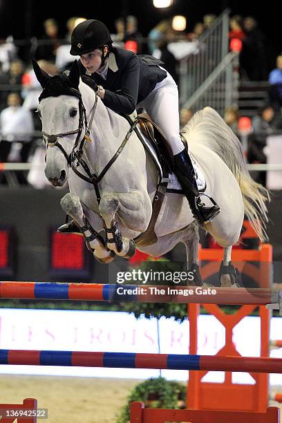 Athina Onassis de Miranda competes in the Garage Nepple Price, International Challenge 1,45 m Table A against the clock, as part of the the CSI Basel...