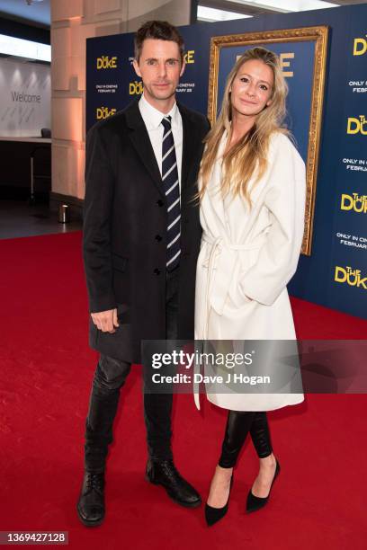 Matthew Goode attends the UK Premiere of "The Duke" at The National Gallery on February 08, 2022 in London, England.