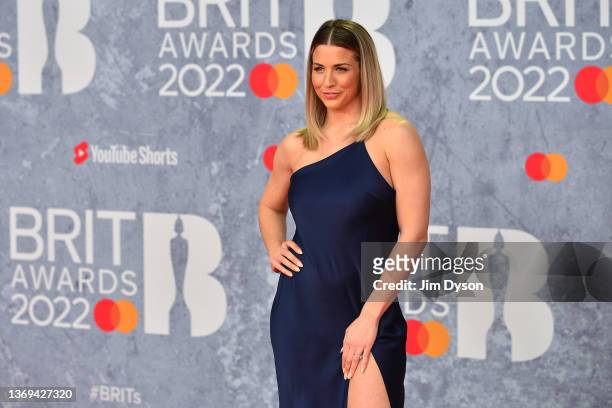 Gemma Atkinson attends The BRIT Awards 2022 at The O2 Arena on February 08, 2022 in London, England.