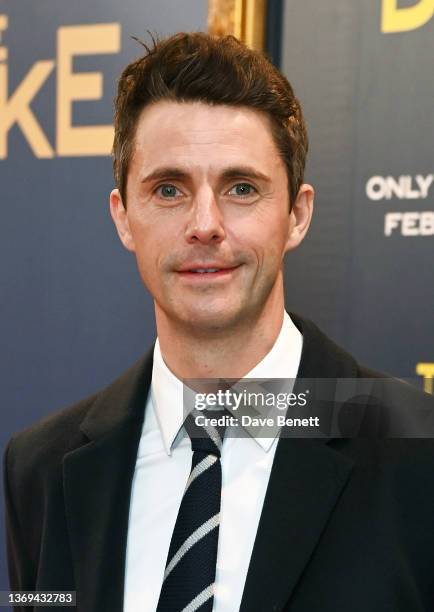 Matthew Goode attends the UK Premiere of "The Duke" at The National Gallery on February 08, 2022 in London, England.