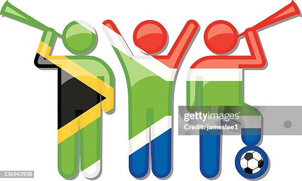 south african vuvuzela - vuvuzela stock illustrations