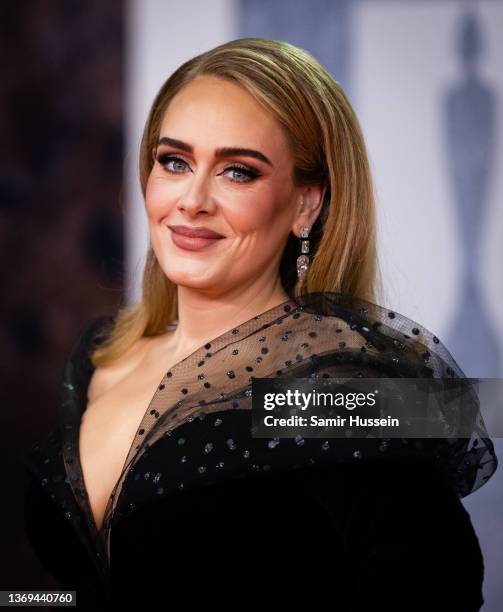 Adele attends The BRIT Awards 2022 at The O2 Arena on February 08, 2022 in London, England.