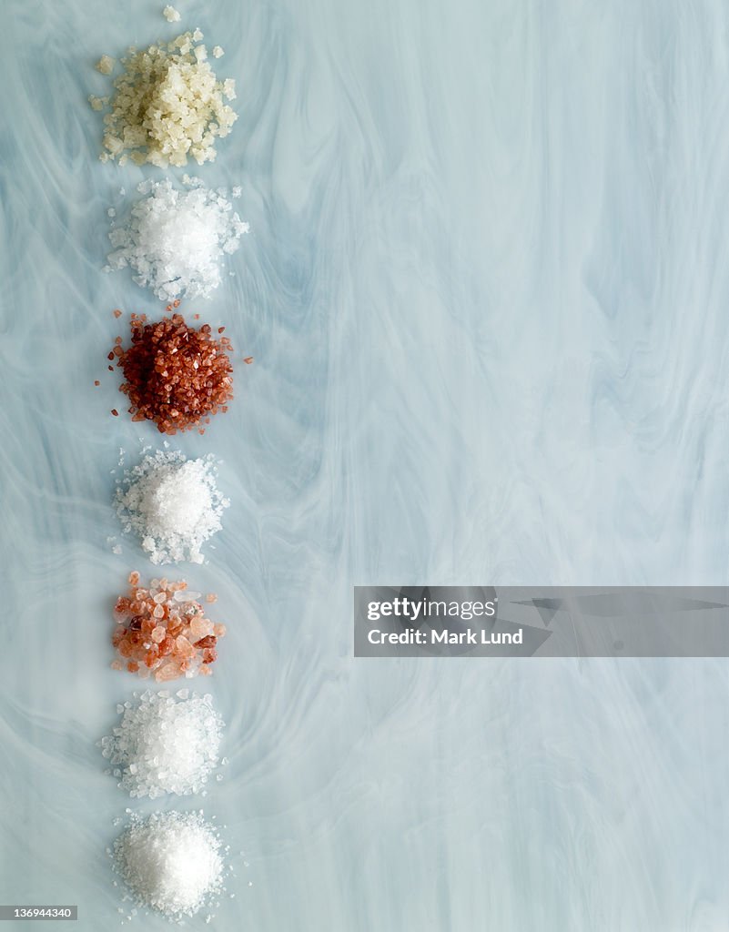 Different variety of salt
