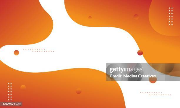 gardient orange abstract fluid shape background - powerpoint template background stock illustrations