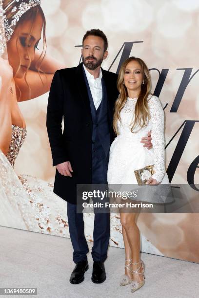 Ben Affleck and Jennifer Lopez attend the Los Angeles Special Screening of "Marry Me" on February 08, 2022 in Los Angeles, California.