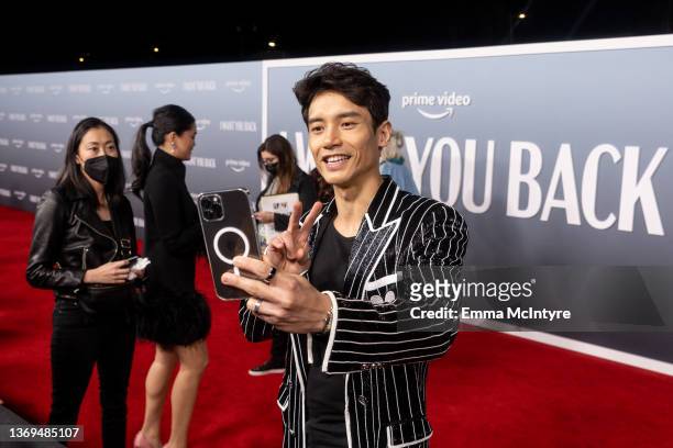 Manny Jacinto attends the Los Angeles premiere of Amazon Prime's 'I Want You Back' at ROW DTLA on February 08, 2022 in Los Angeles, California.