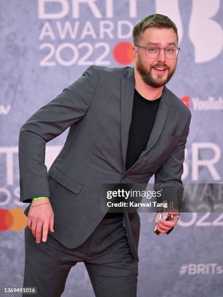 Iain Stirling attends The BRIT Awards 2022 at The O2 Arena on February 08, 2022 in London, England.