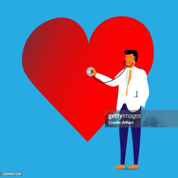 stockillustraties, clipart, cartoons en iconen met healthy heart - american heart month