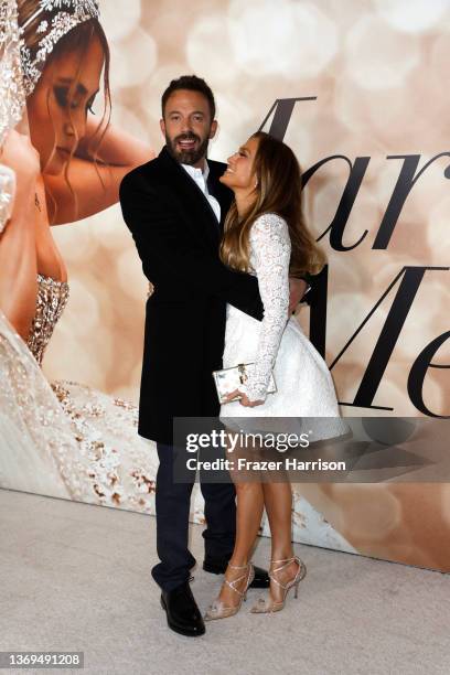 Ben Affleck and Jennifer Lopez attend the Los Angeles Special Screening Of "Marry Me" on February 08, 2022 in Los Angeles, California.