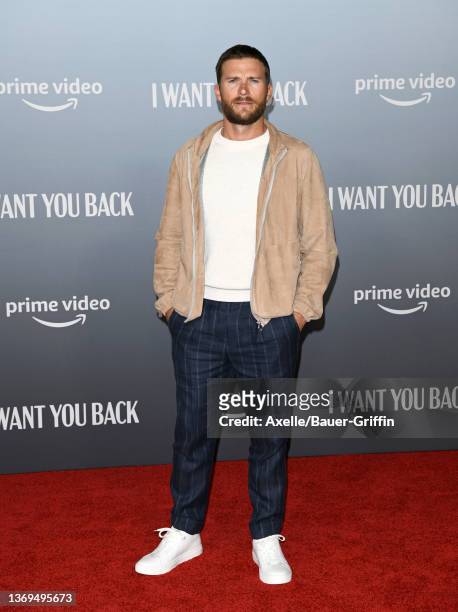 Scott Eastwood attends the Los Angeles Premiere of Amazon Prime's "I Want You Back" at ROW DTLA on February 08, 2022 in Los Angeles, California.